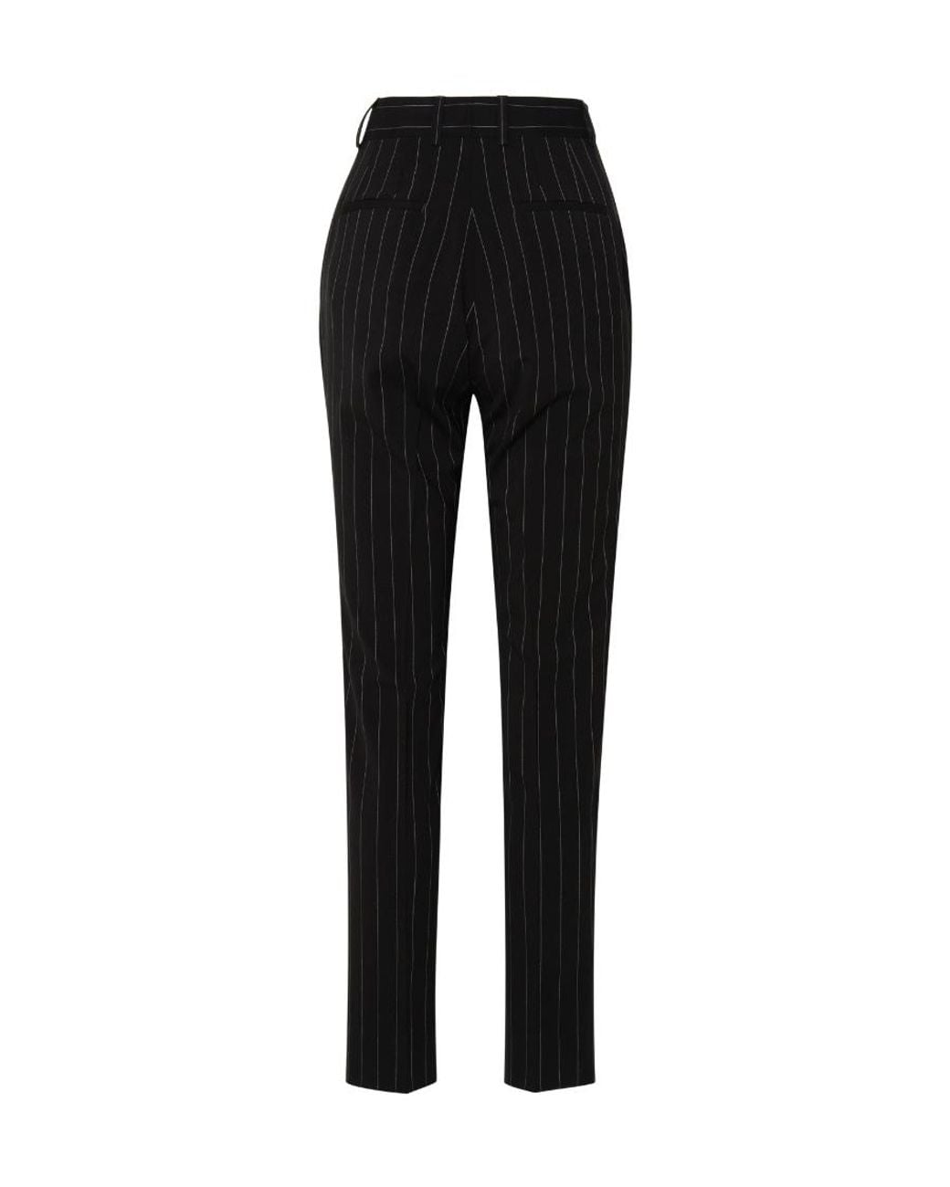 Dolce & Gabbana Black Striped Tailored Trousers