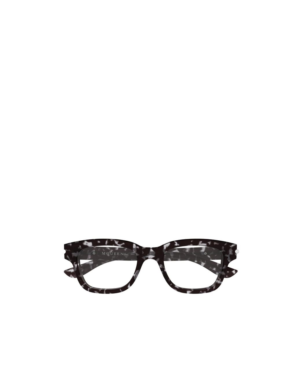 McQueen White Eyewear Rectangular Frame Glasses for men