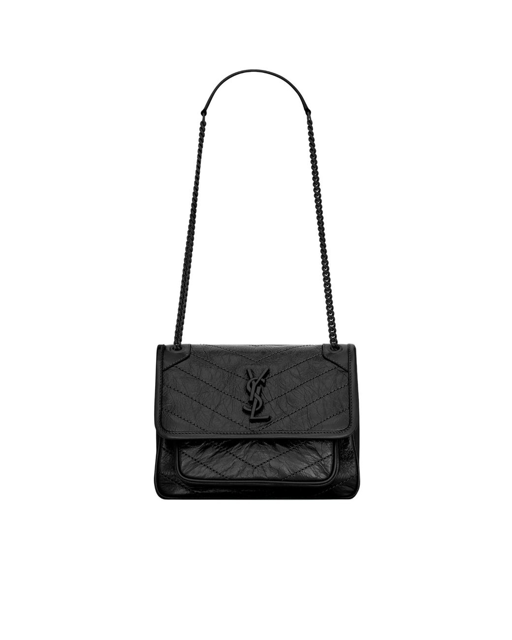 Saint Laurent Black Niki Baby Ysl Shoulder Bag
