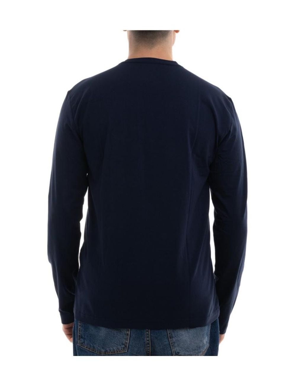 EA7 Blue Long-Sleeved T-Shirt for men