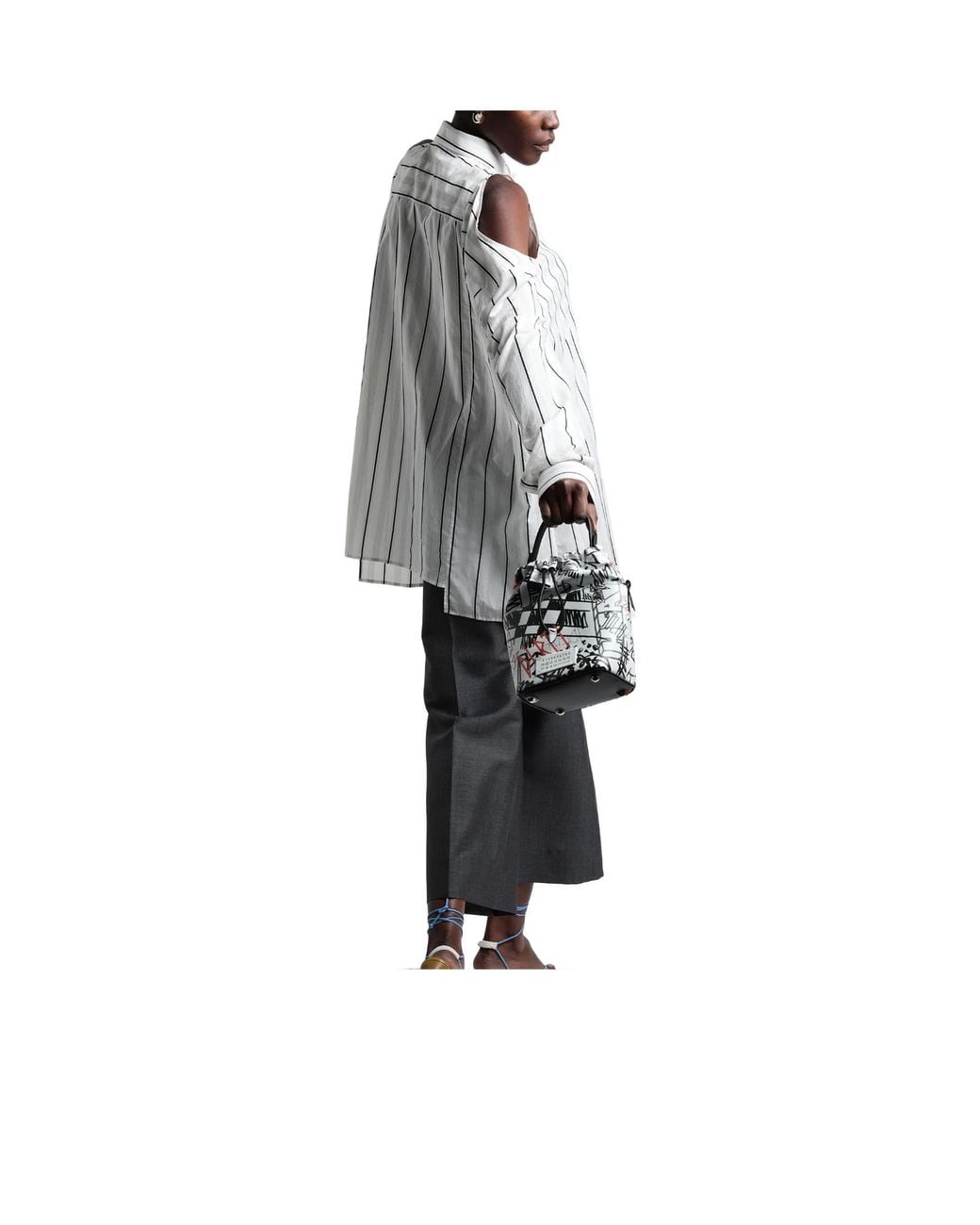 Maison Margiela White Top Handle Handbags