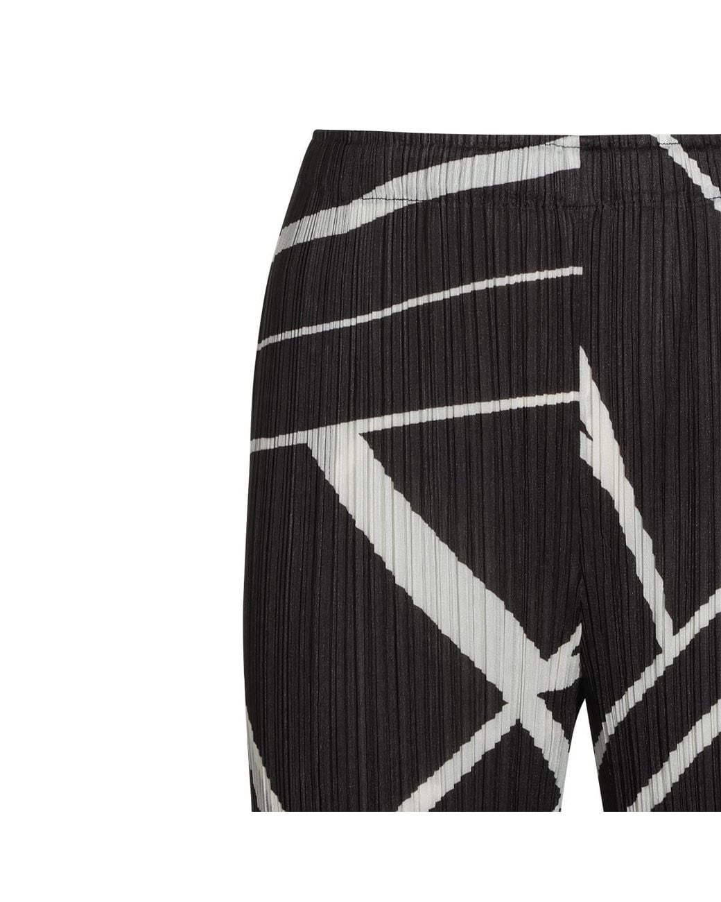 Pleats Please Issey Miyake Gray Fold Line Pleated Pants