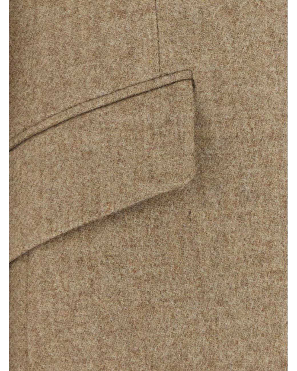Chloé Natural Chloé Winter Cape-Detail Blazer