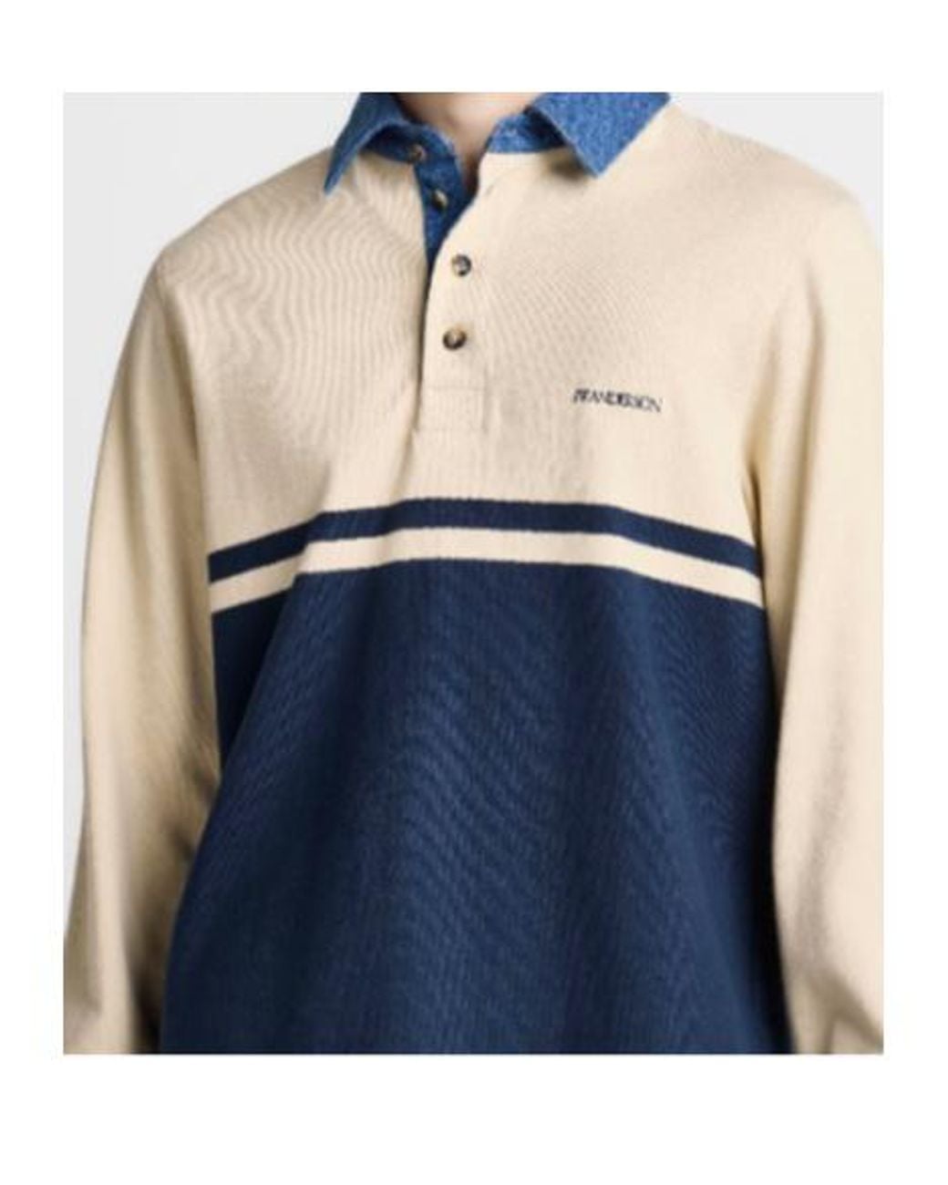 J.W. Anderson Blue Jw Anderson Contrast Collar Polo Shirt for men
