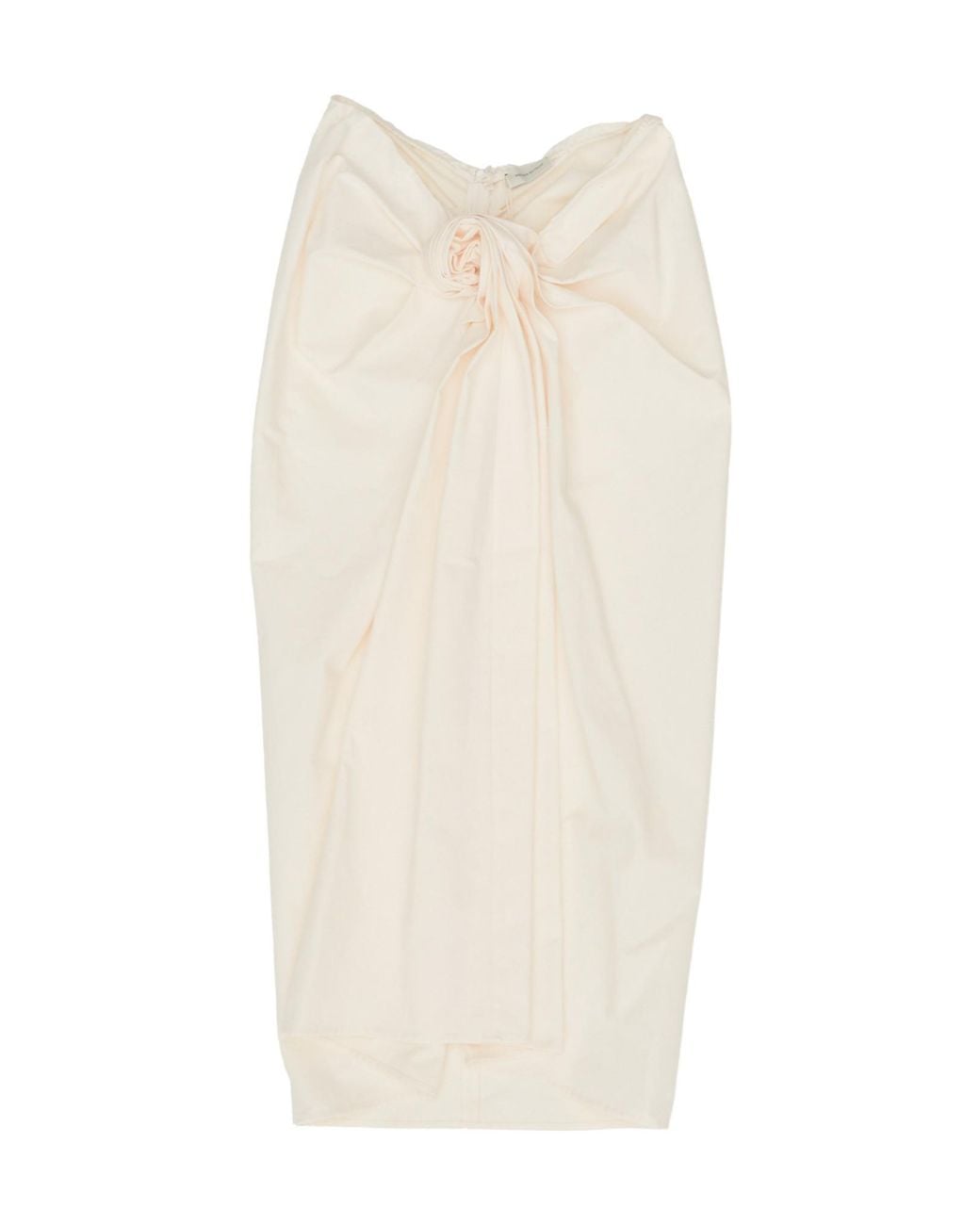 Magda Butrym Natural Magda Burtym Rose Knot Detailed Draped Long Skirt