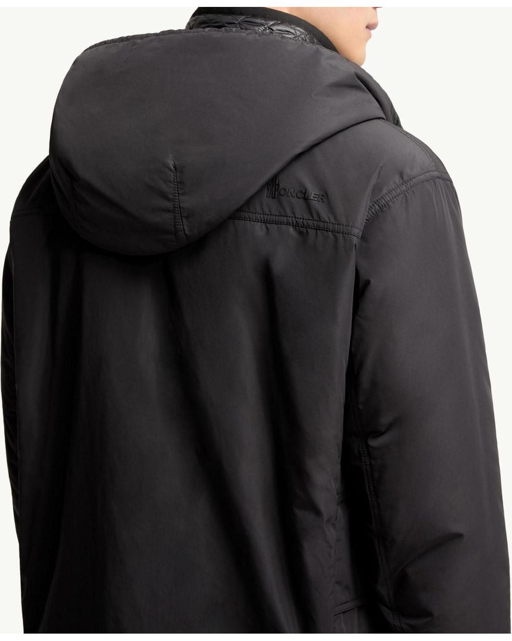 Moncler Black Ober Short Padded Jacket for men