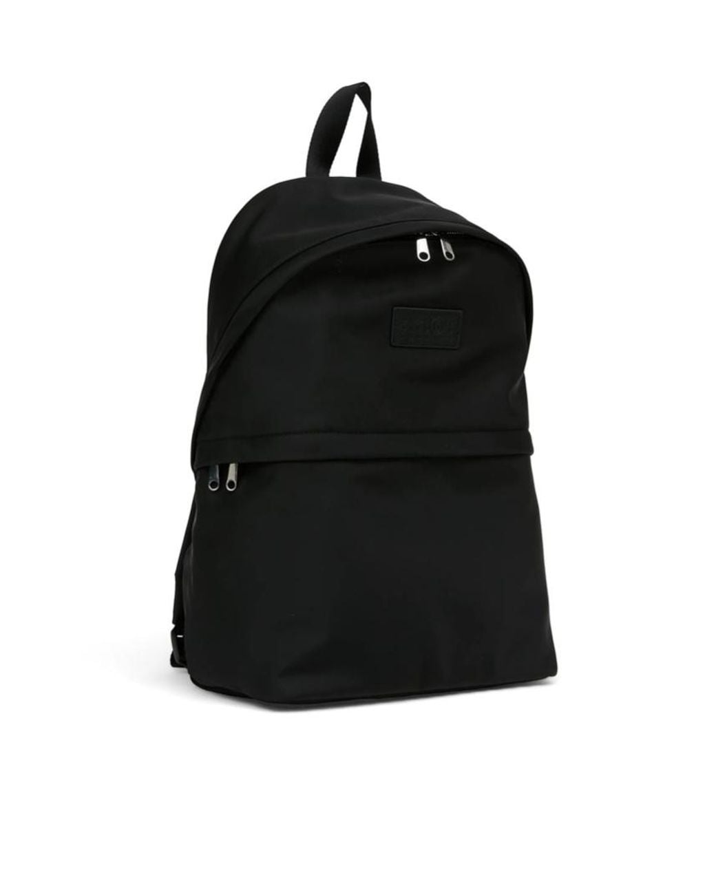 MM6 by Maison Margiela Black Logo-Patch Backpack for men