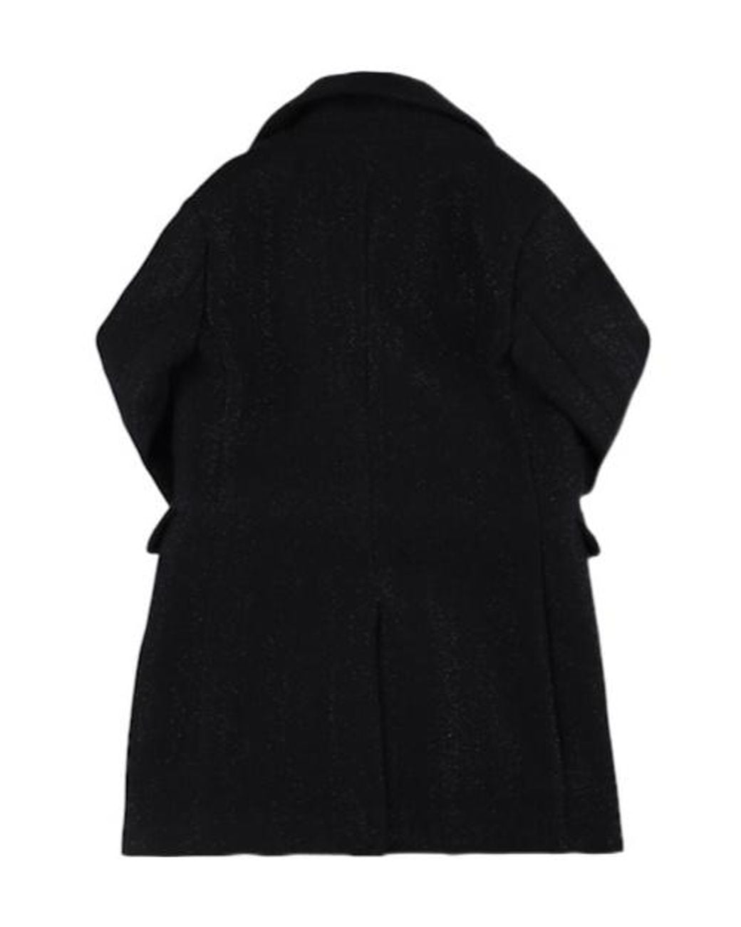 Balmain Black Wool Blend Coat