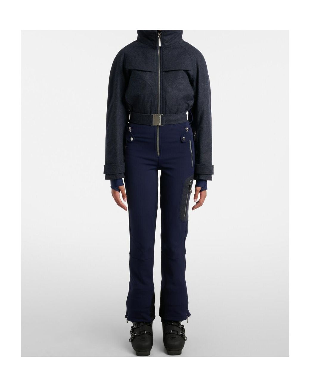 CORDOVA Blue Zippered Long-Sleeved Ski Jumpsuit