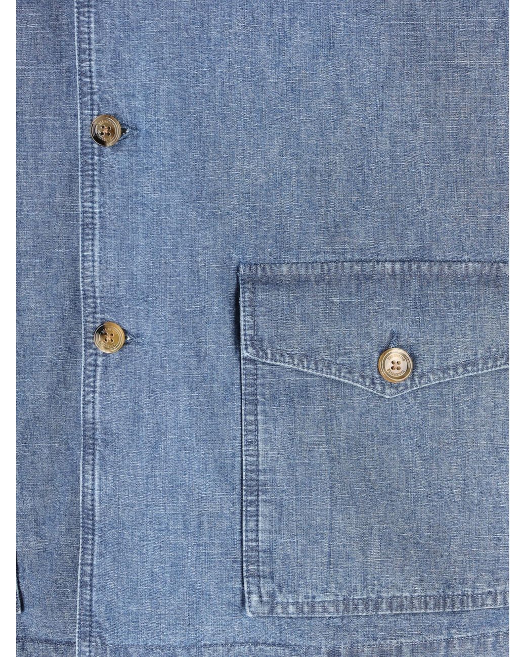 Valentino Blue Button-Up Denim Shirt for men