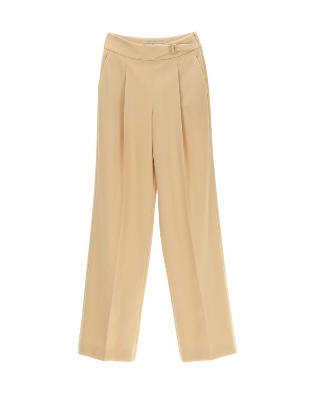 Ermanno Scervino Natural Belted Straight-Leg Trousers