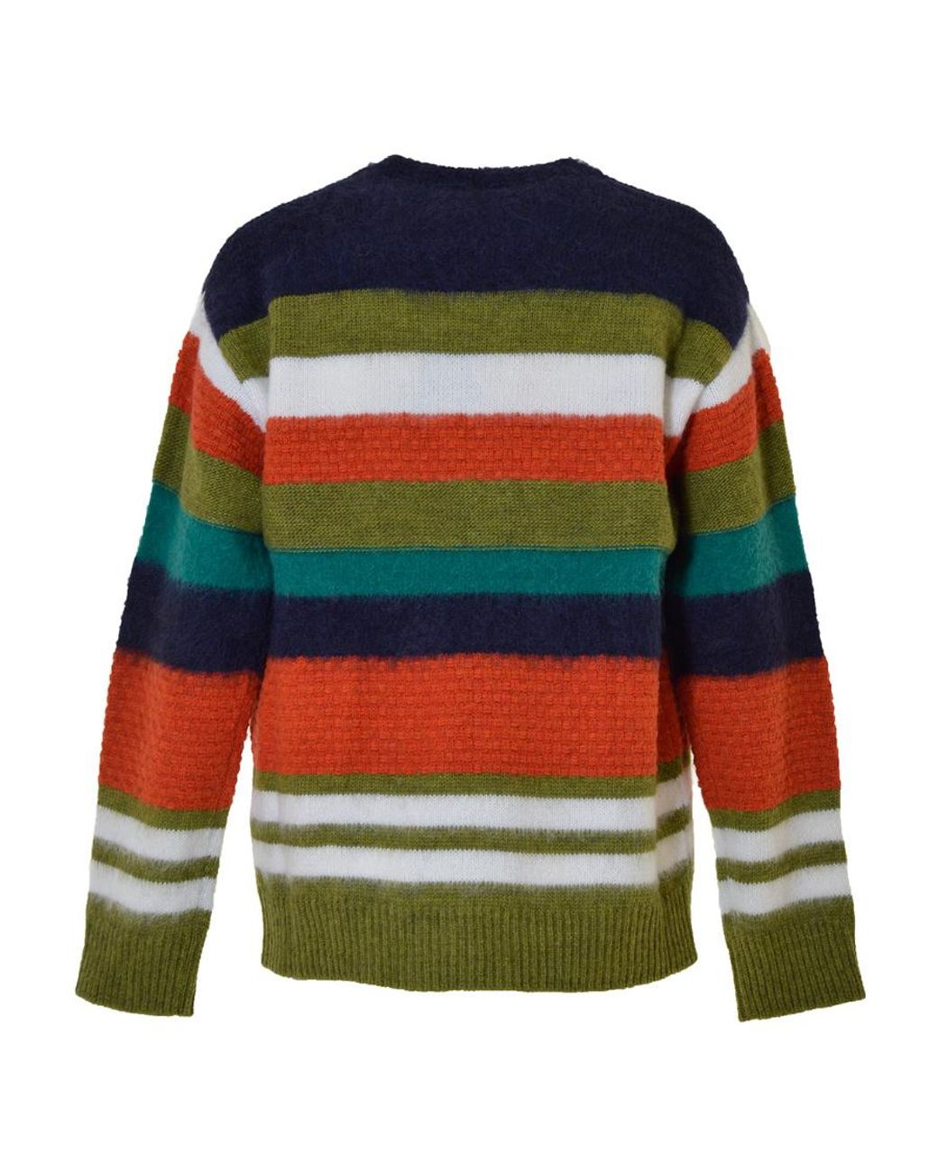 DSquared² Green Striped Crew-Neck Jumper for men