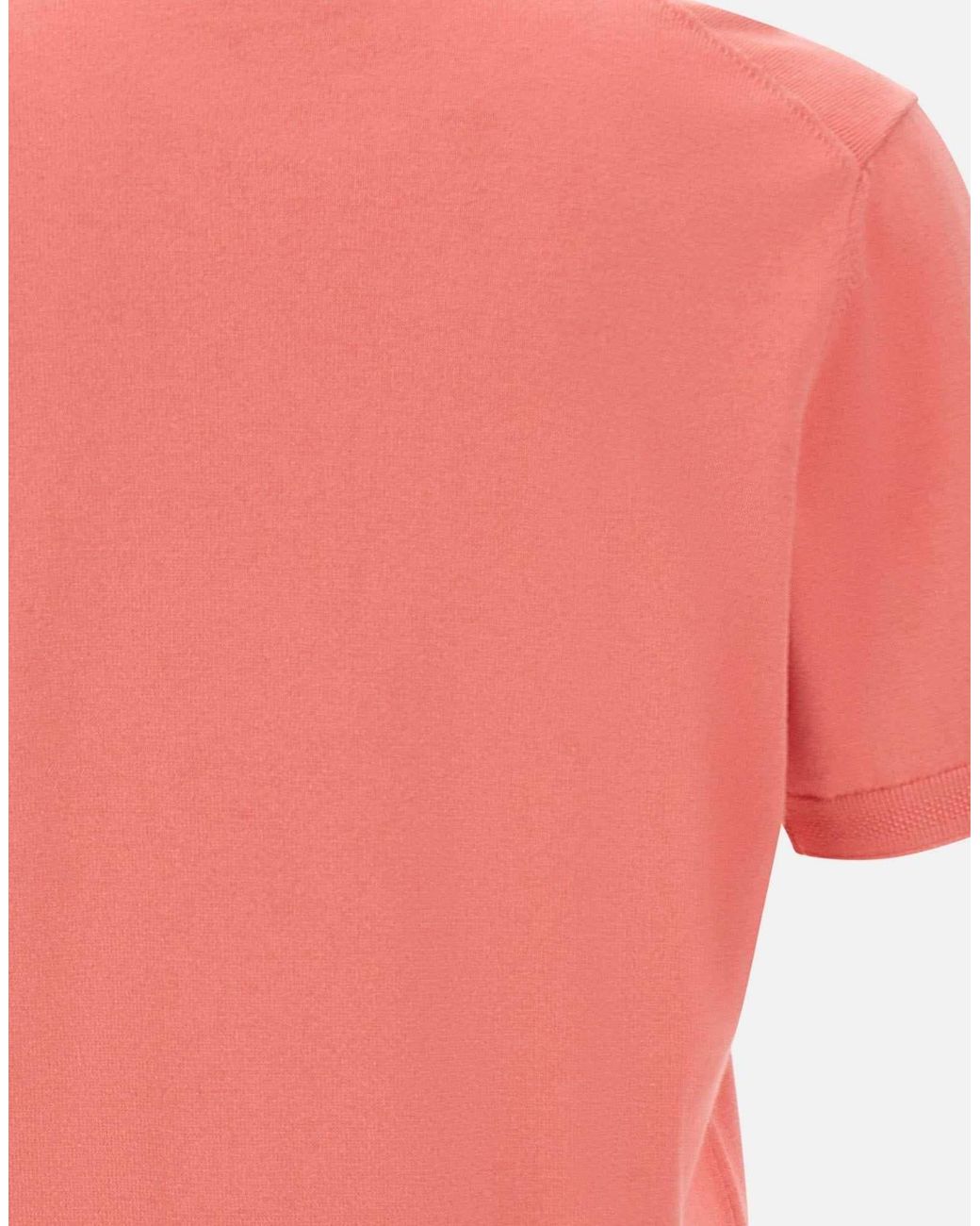 Boss Pink Kanacho Short-Sleeve Knitted Sweater for men