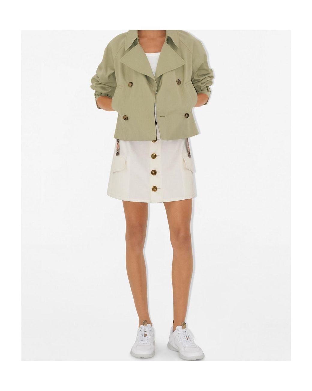 Burberry White Lf Blade Sneakers