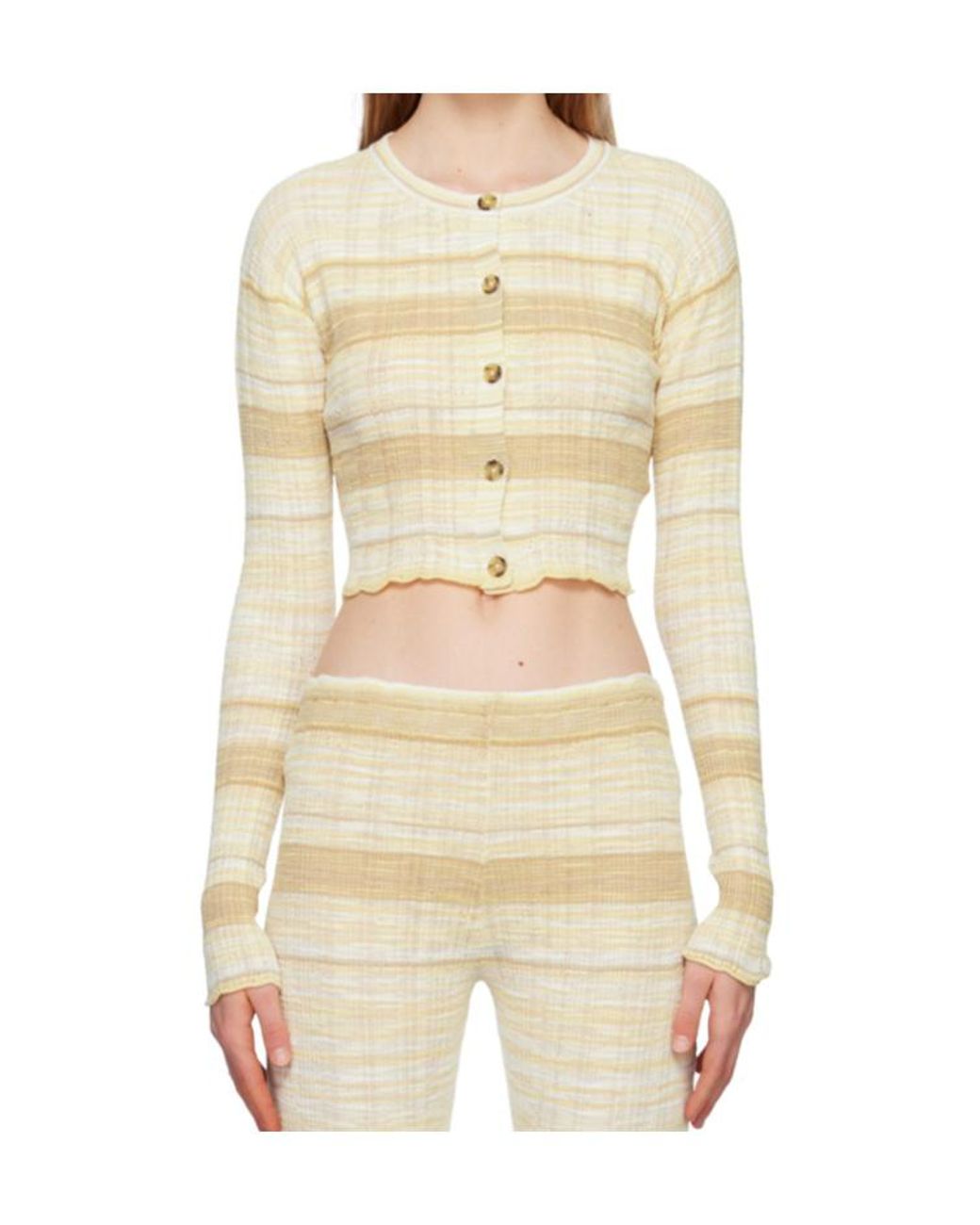 Acne Natural Rib Knitted Cardigan