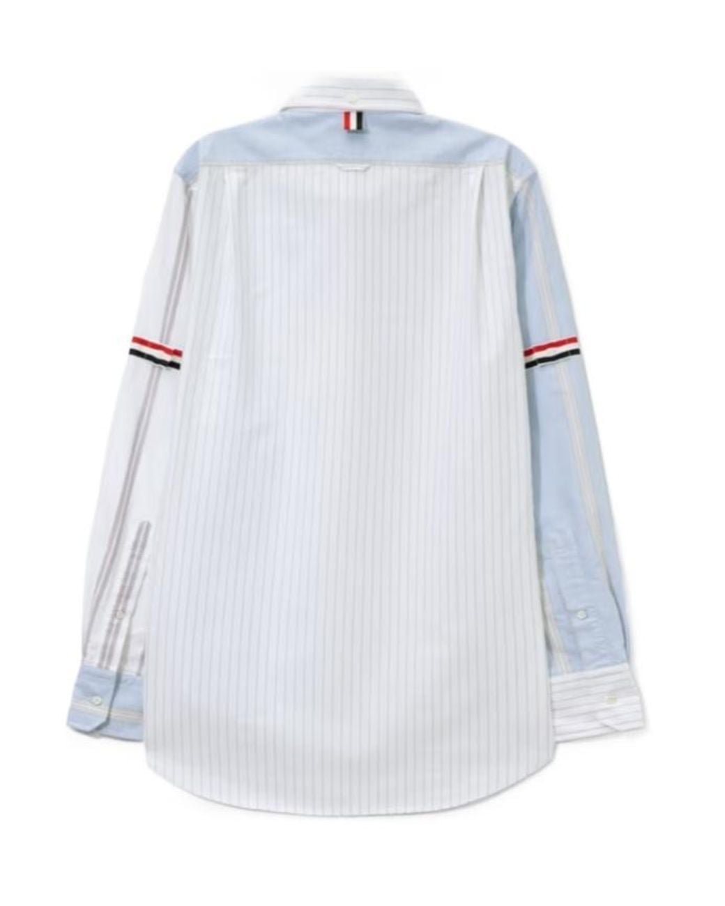 Thom Browne Blue Funmix Striped Oxford Shirt for men