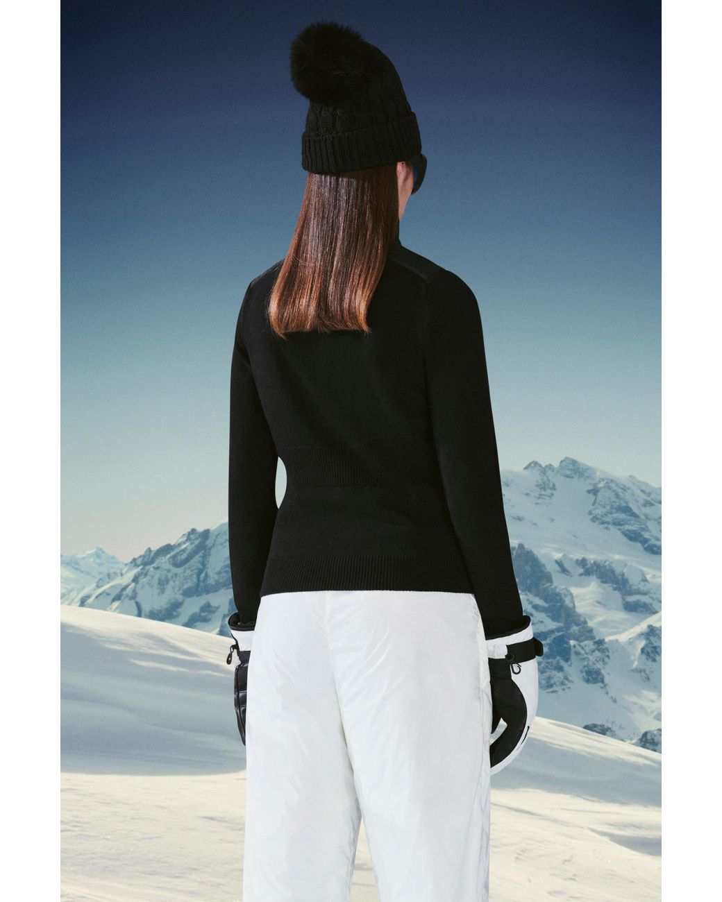 Moncler Black Padded Wool Cardigan