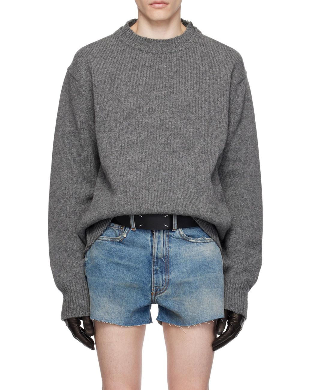 Maison Margiela Gray Classic Crewneck Jumper for men