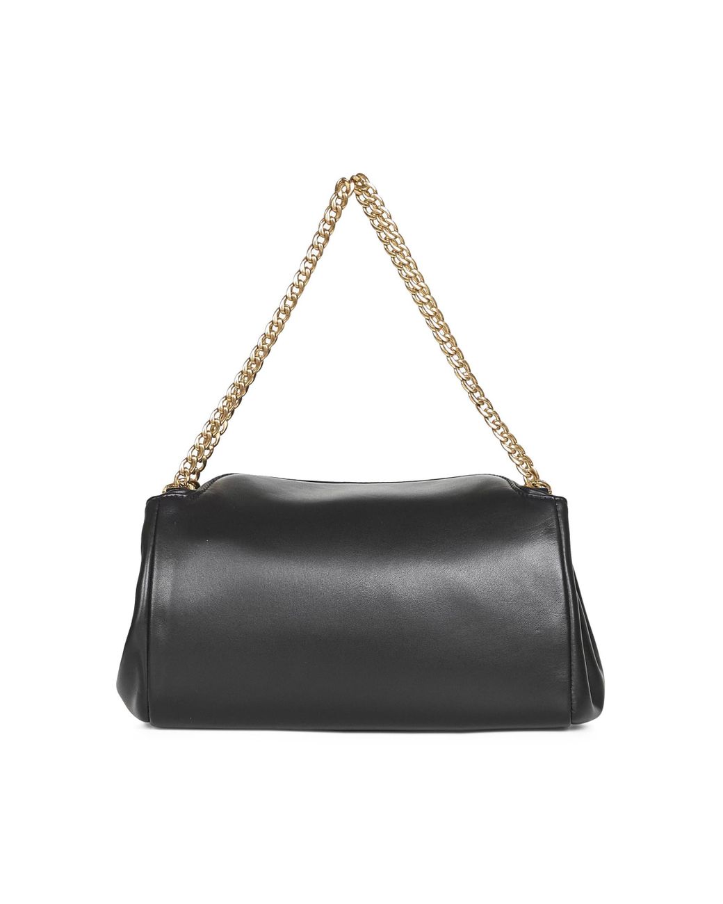 Prada Black Logo Plaque Chain-Linked Shoulder Bag