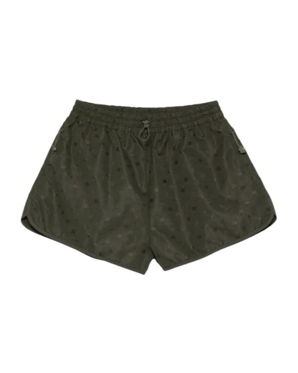 CECILIE BAHNSEN Green Floral-Print Shorts