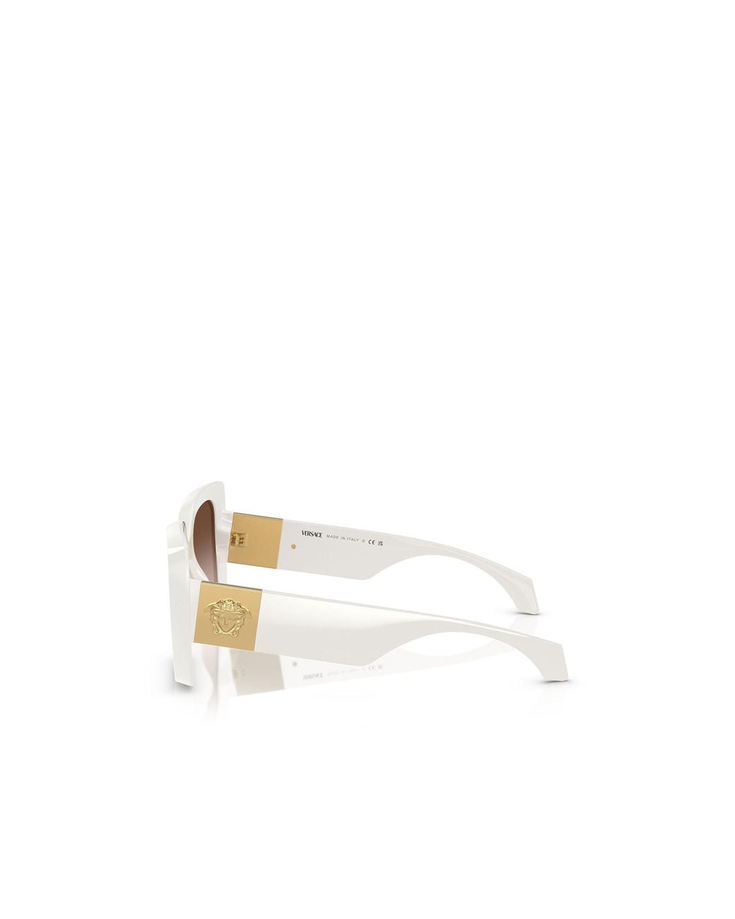 Versace White Geometric Frame Sunglasses
