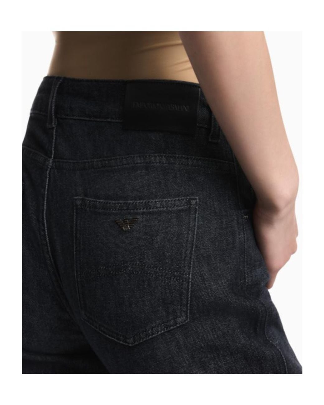 Emporio Armani Blue Logo-Plaque 5-Pocket Jeans