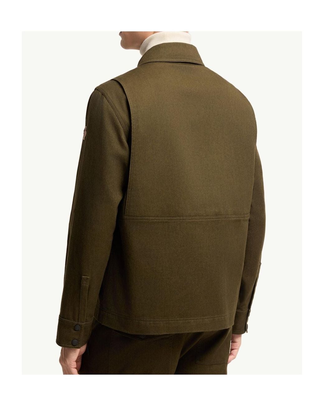 Moncler Green Cotton Long Sleeve Shirt for men