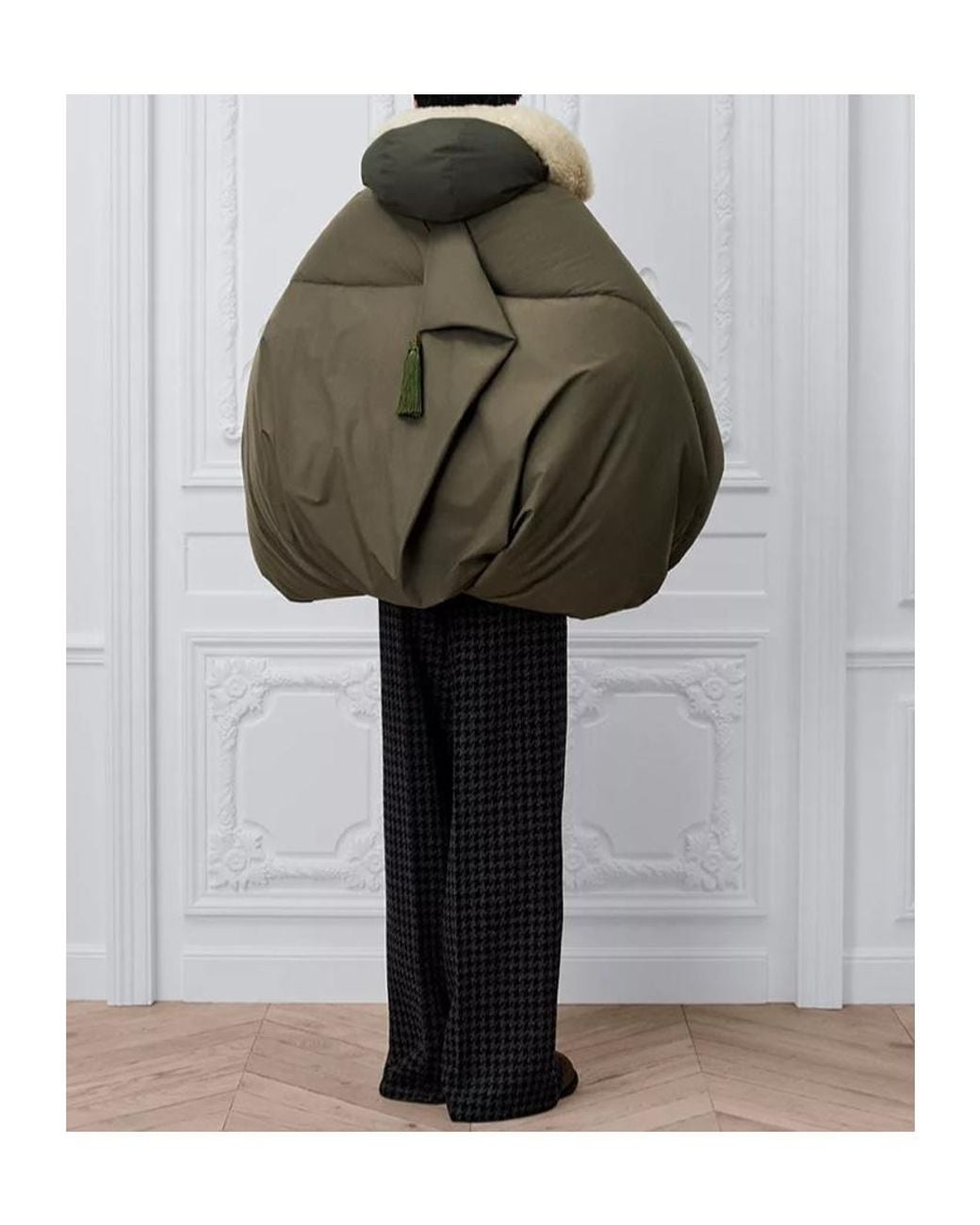 Dior Green Puffer Jacket With Cape for men