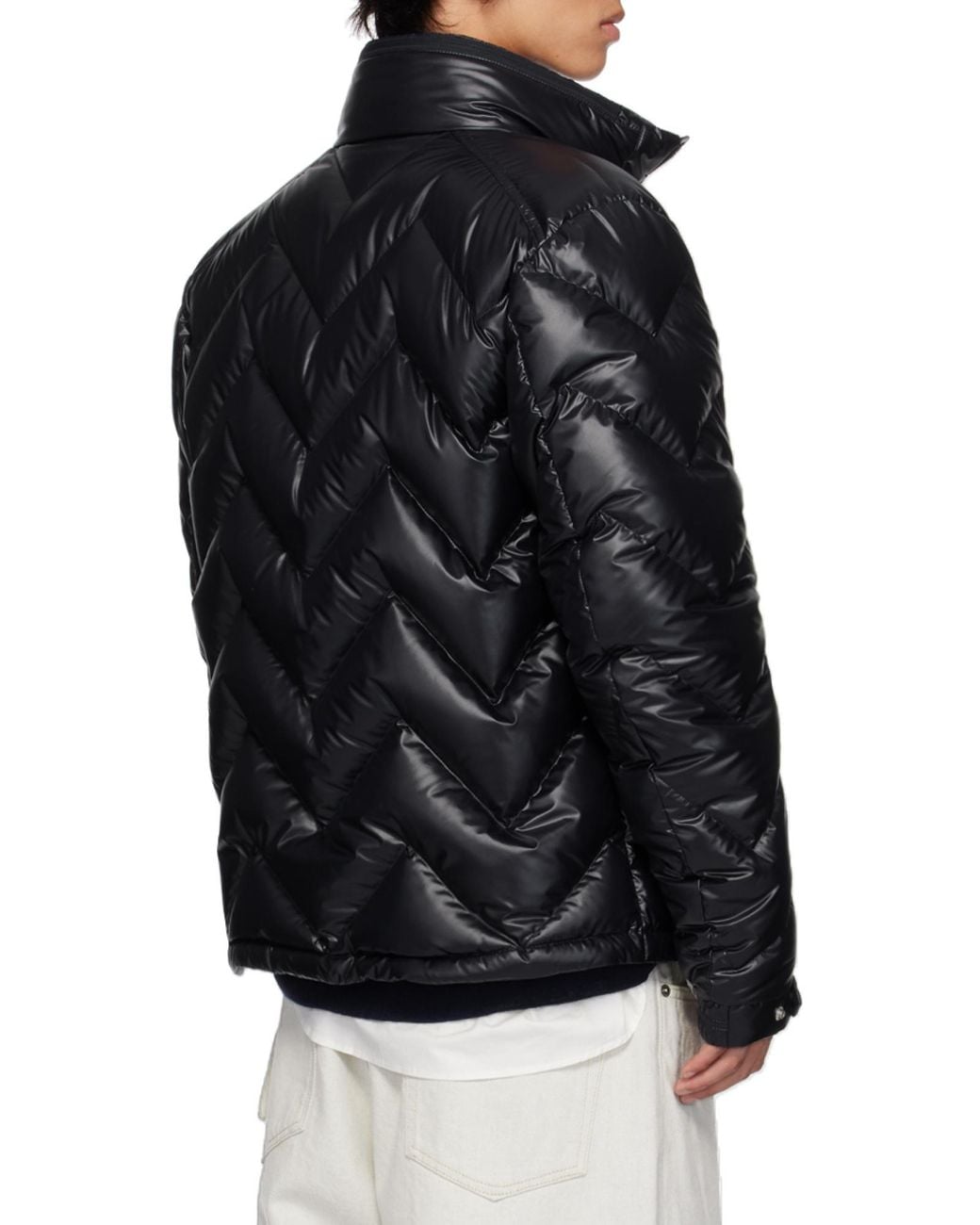 Moncler Black Logo Down Jacket for men