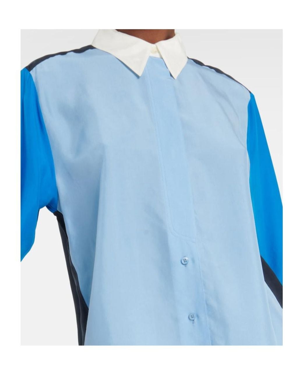 Dorothee Schumacher Blue Lapel Long-Sleeved Shirt