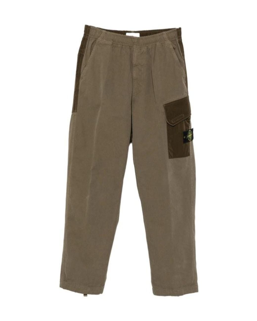 Stone Island Green Loose Fit Trousers for men