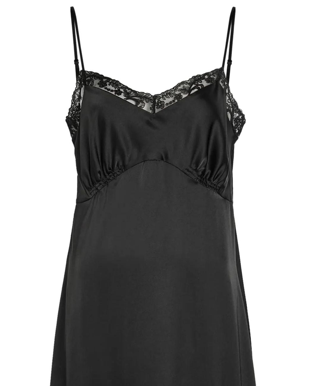 Simone Rocha Black Lace-Trimmed Ruffle Midi Dress