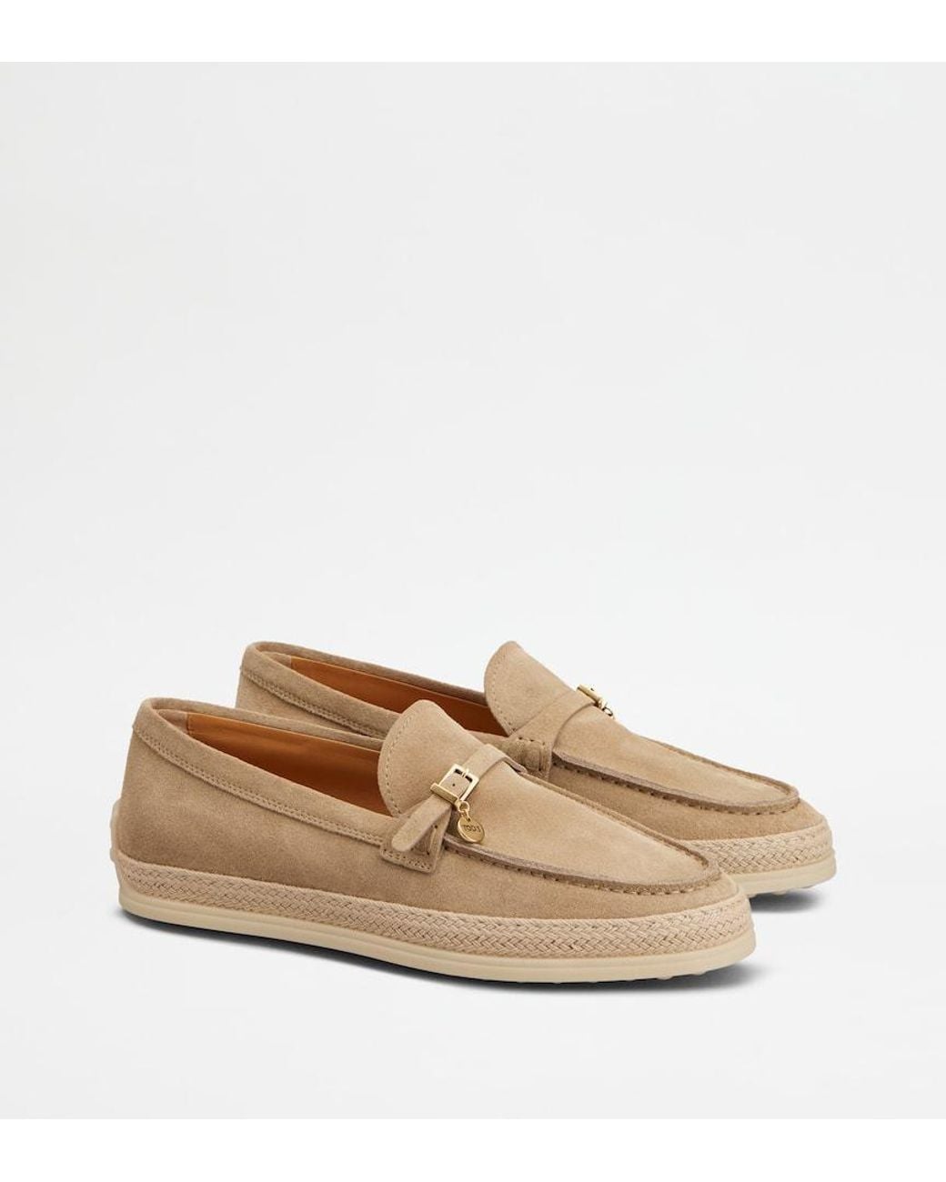 Tod's Natural Suede Loafers