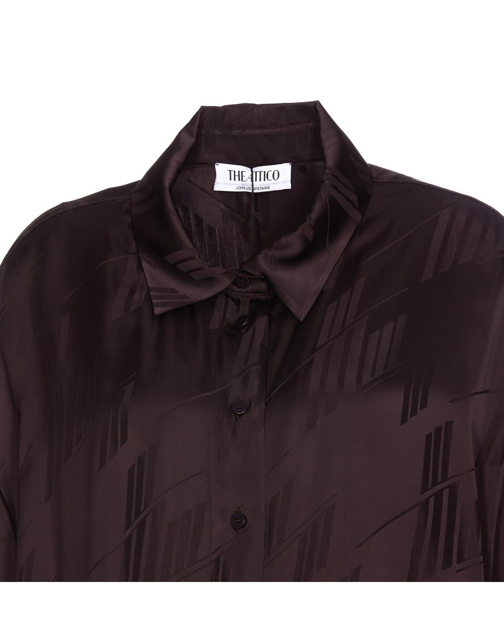 The Attico Purple The Kota Cut-Out Oversize Shirt