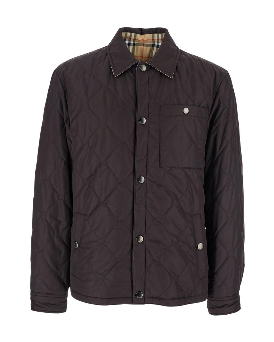 Burberry Black Quilted Button-Fastening Padded Jacket for men