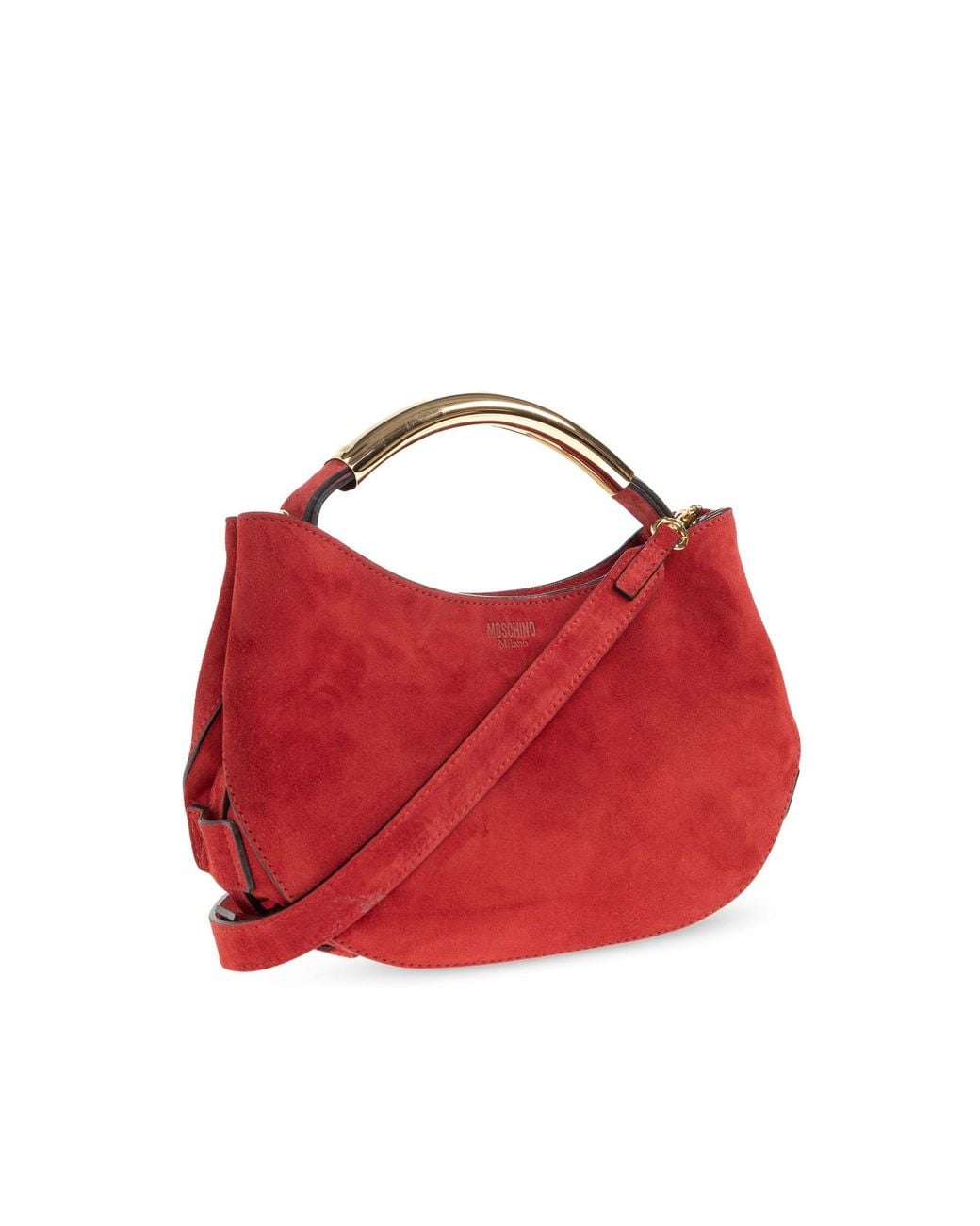 Moschino Red Handle Me Top Handle Handbag