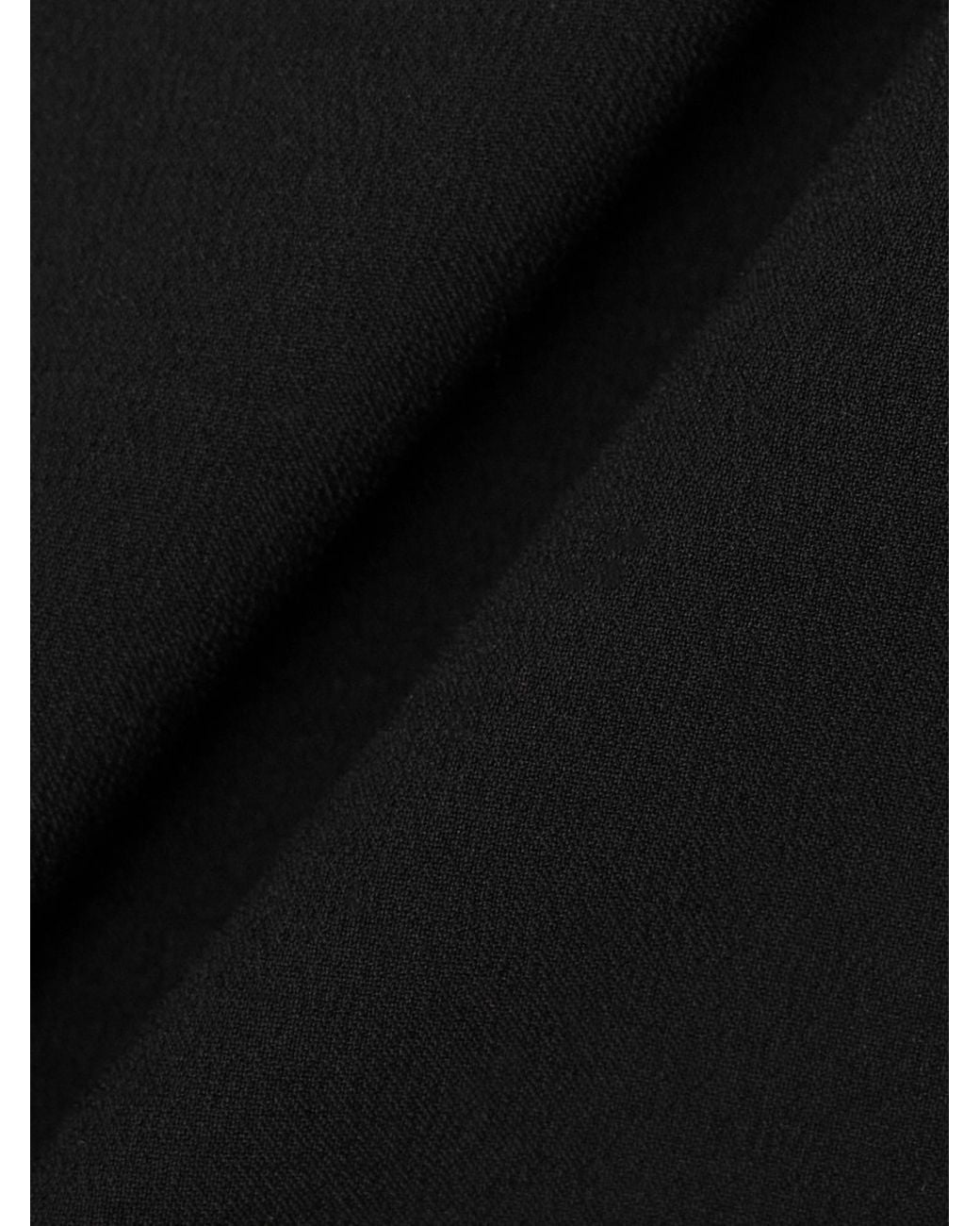Proenza Schouler Black Strapless Gathered Cotton-Blend Poplin Top