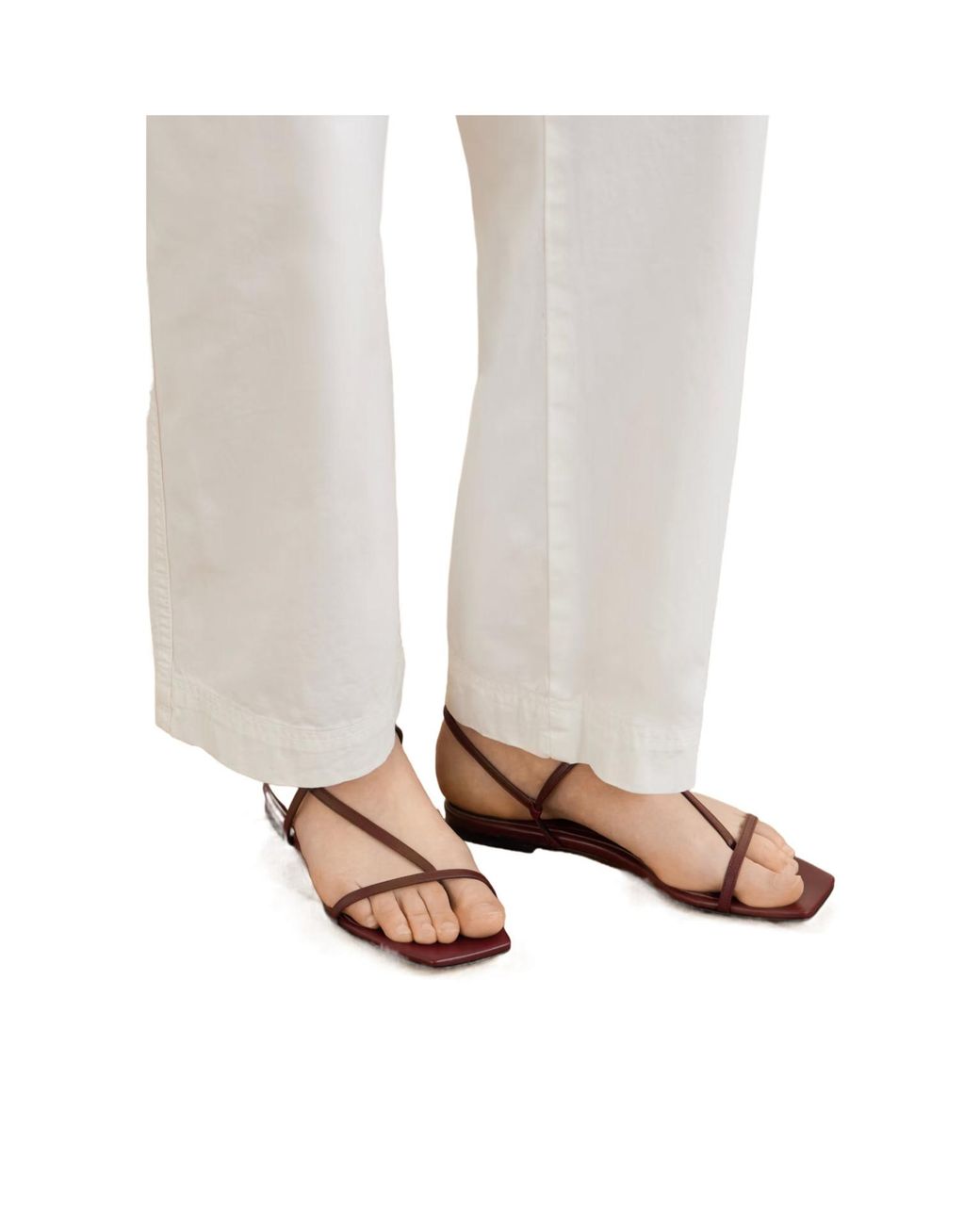 Aeyde Brown Thin-Strap Low-Heel Shoes