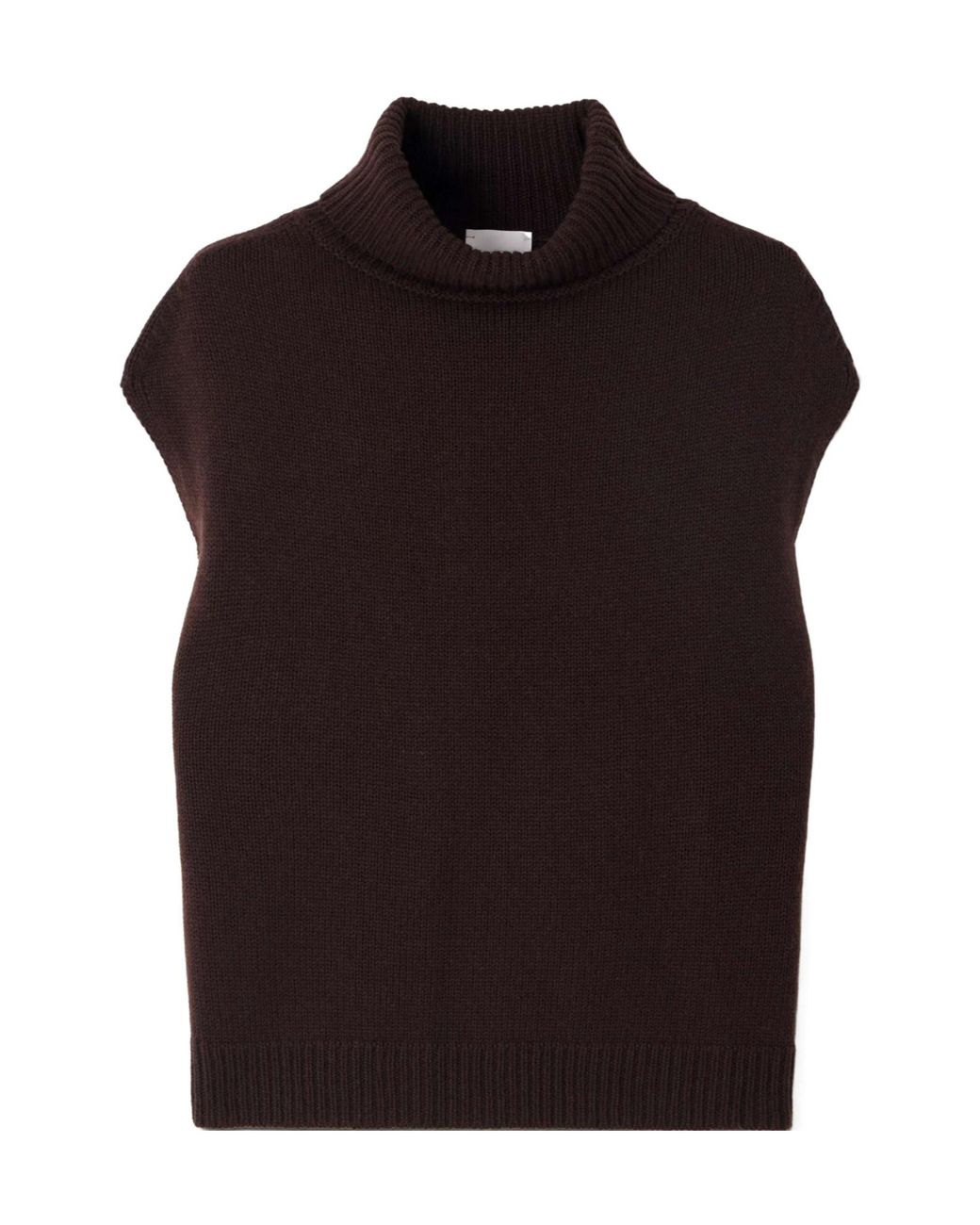 Allude Black Wool And Cashmere-Blend Turtleneck Tank
