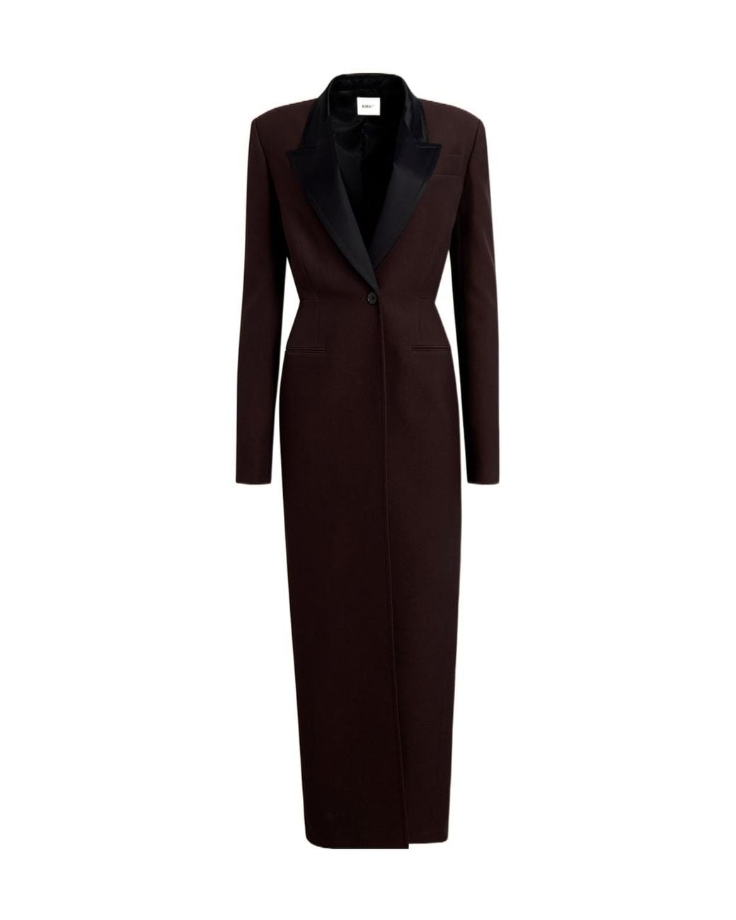 Khaite Black Bellow Single-Breasted Long Coat