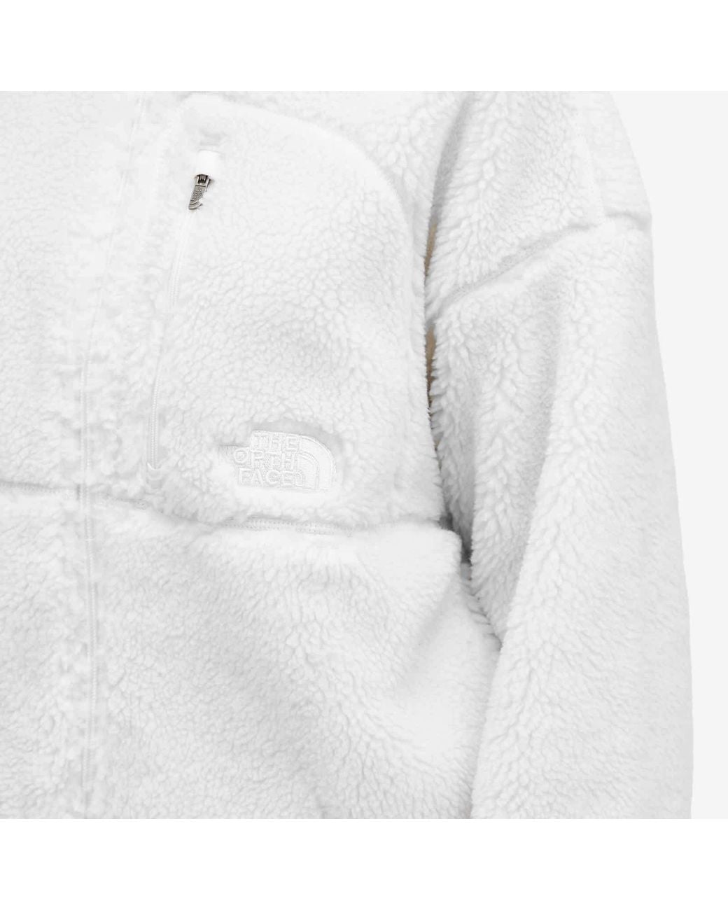The North Face White Logo-Embroidered Zipped Jacket