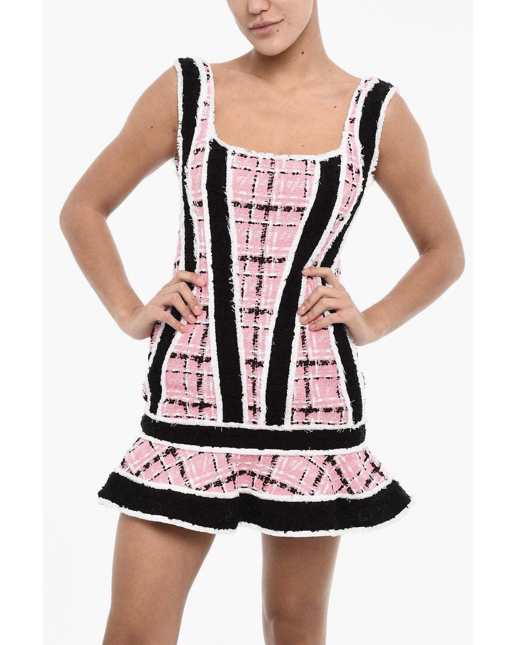 DSquared² Multicolor Mini Dress With Flared Hem