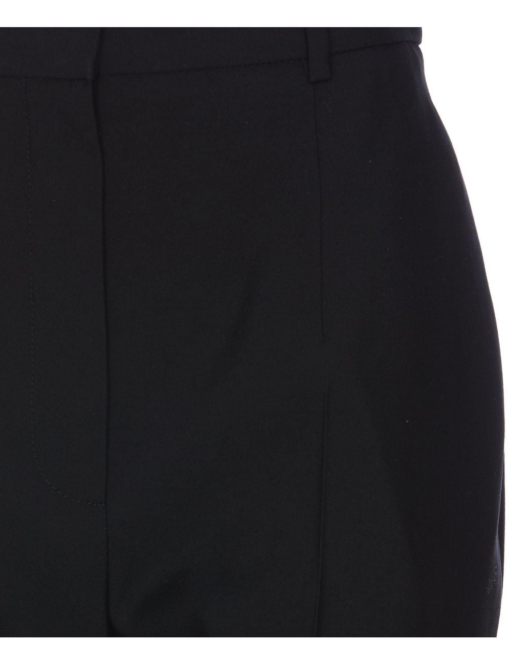 McQueen Black High-Waist Cropped Trousers