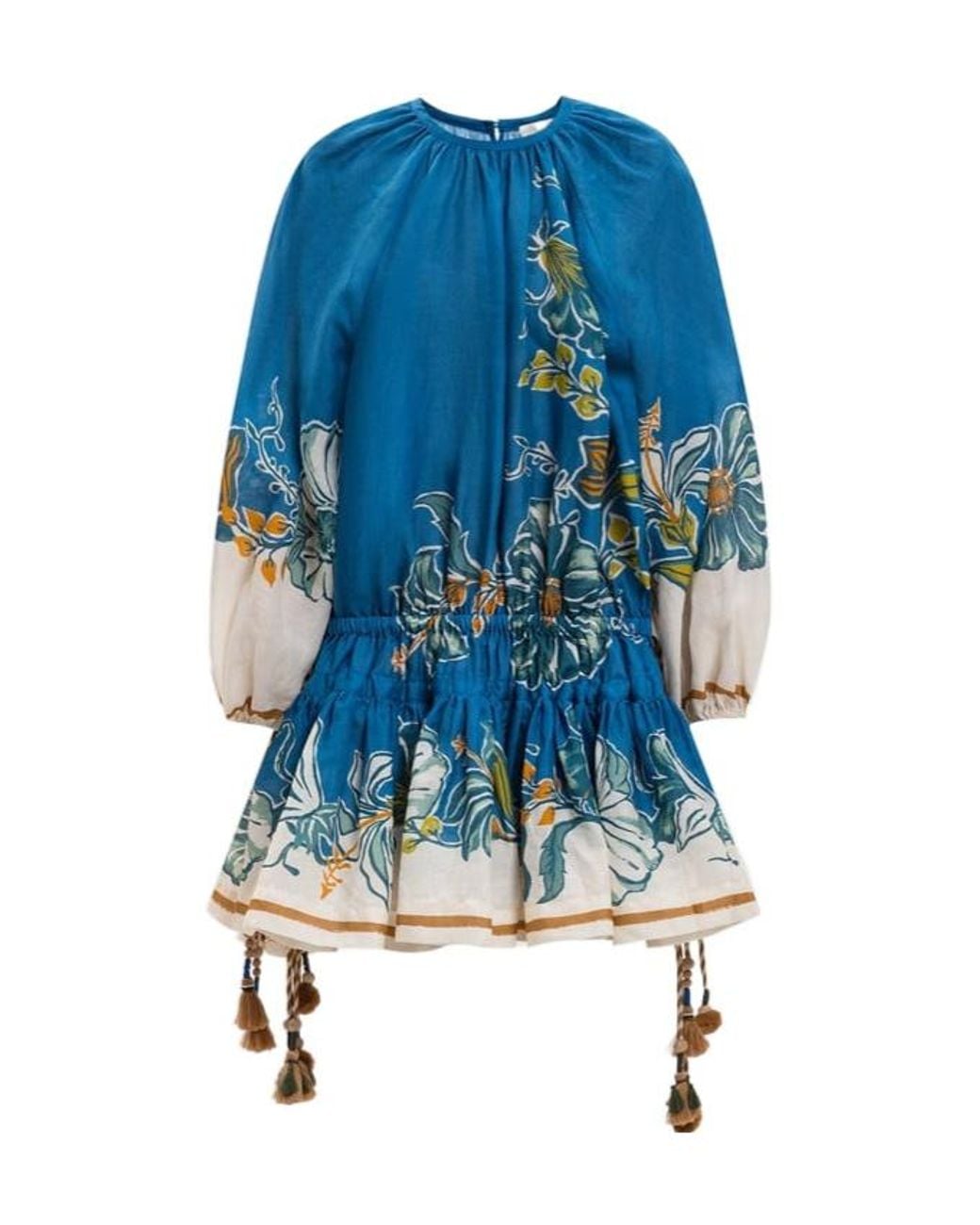 ALÉMAIS Blue Long-Sleeved Dress