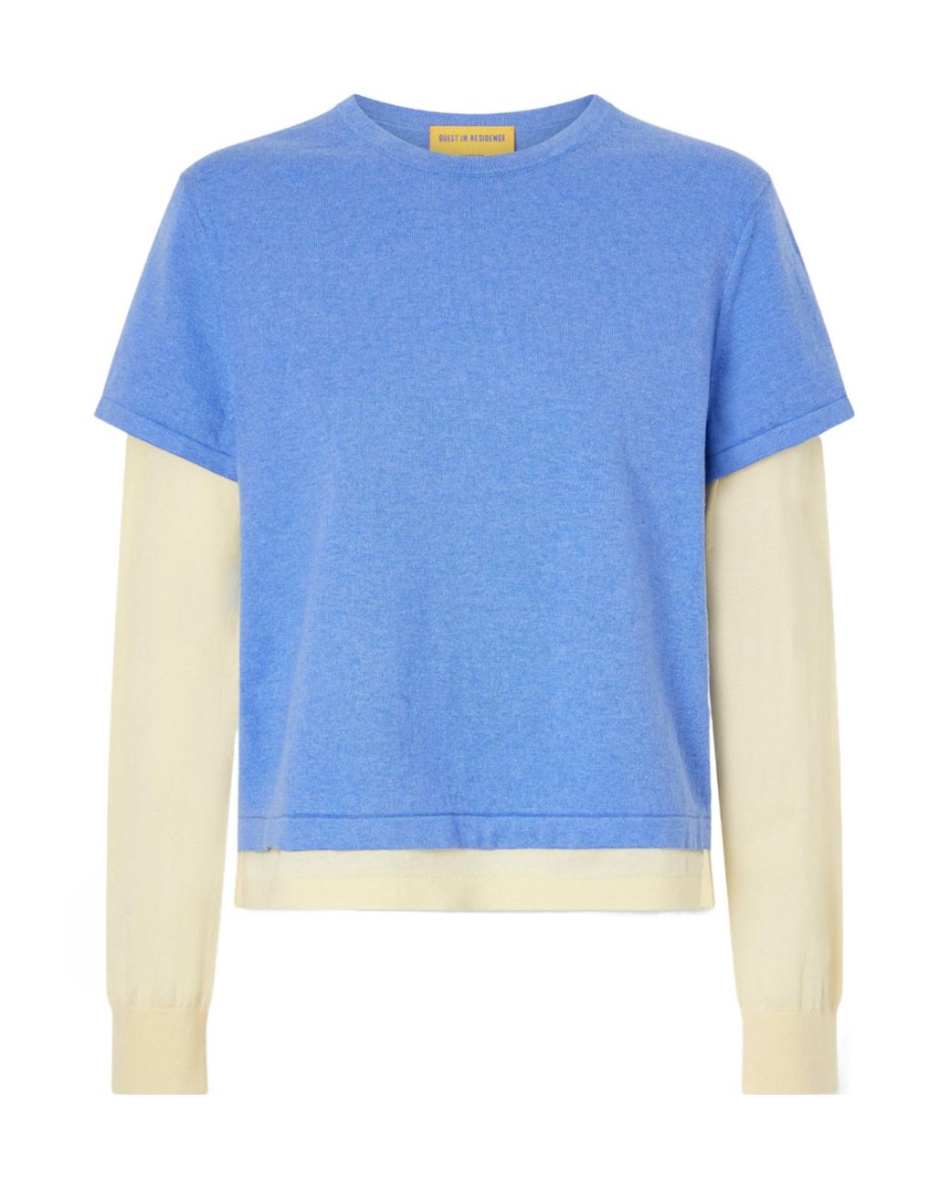 Guest In Residence Blue Lightweight Layered T-Shirt