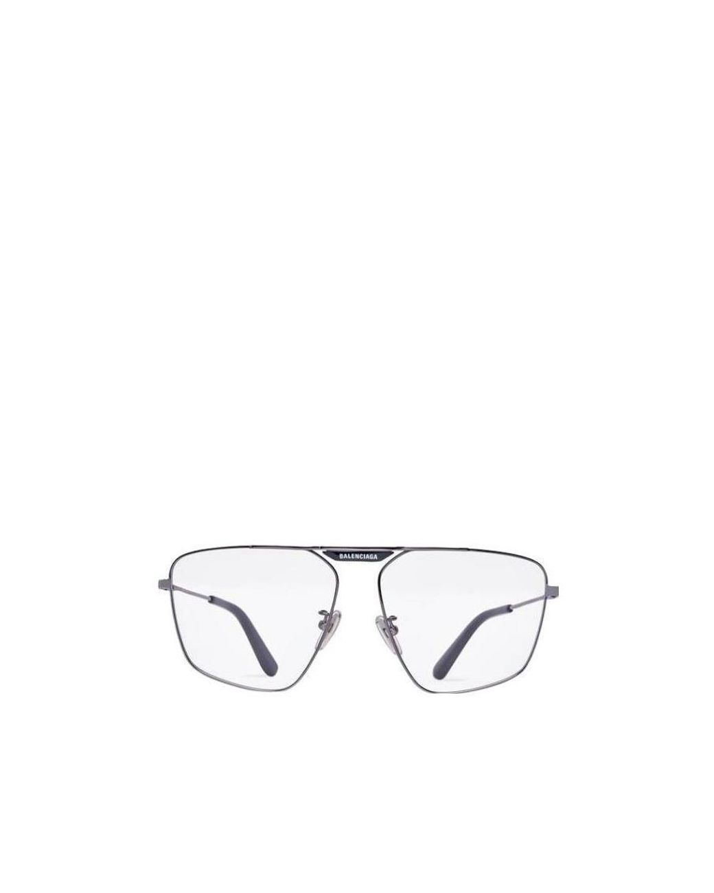 Balenciaga White Eyewear Aviator Frame Sunglasses for men