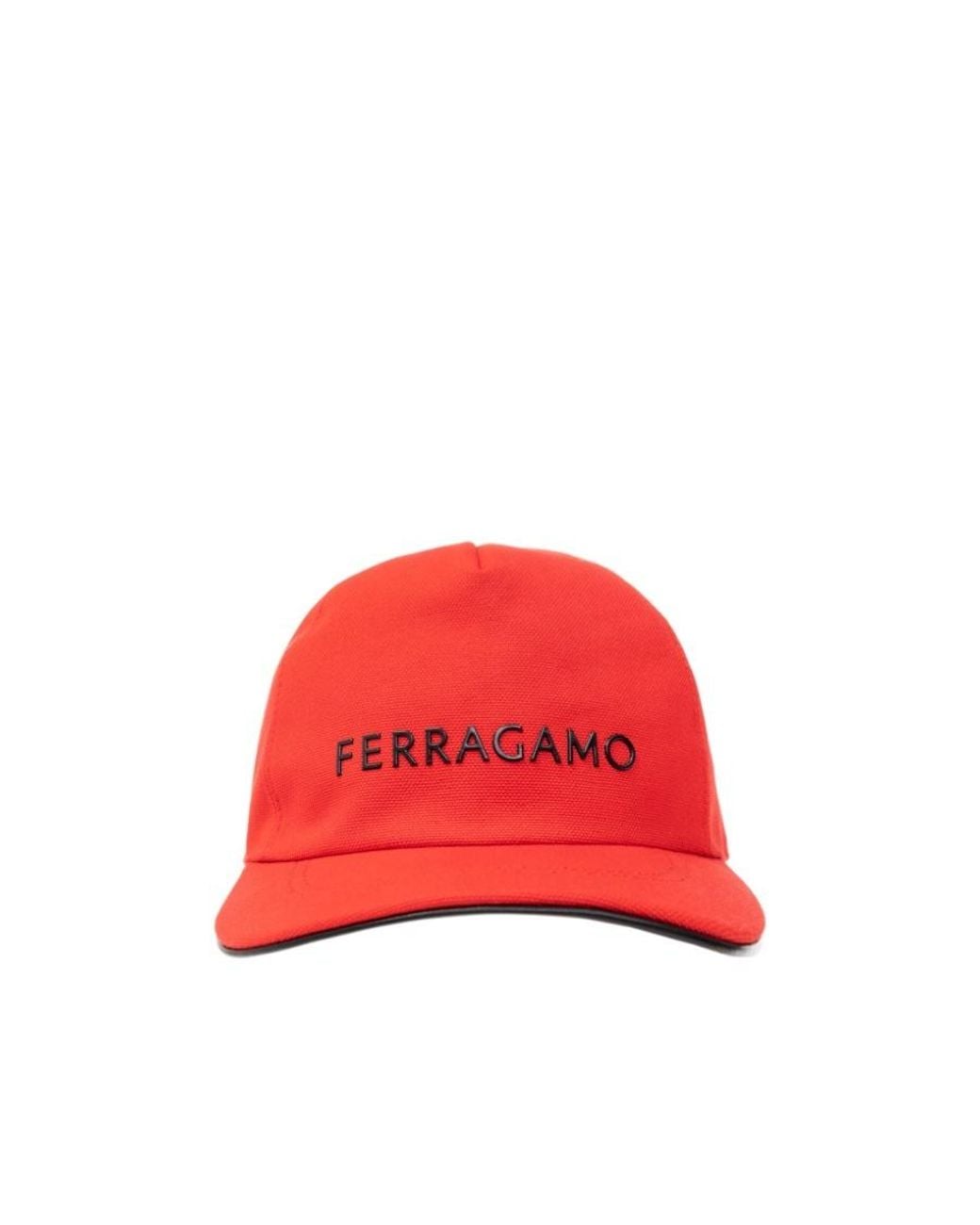 Ferragamo Red Logo Baseball Cap for men
