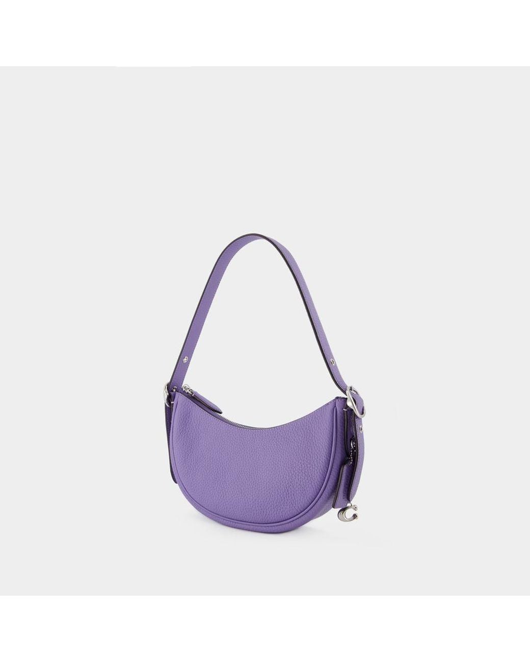COACH Purple Curved-Edge Logo Tote Bag