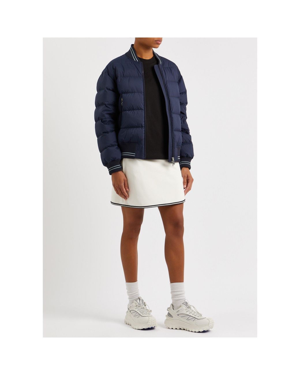 Moncler White Simple Cotton Dress