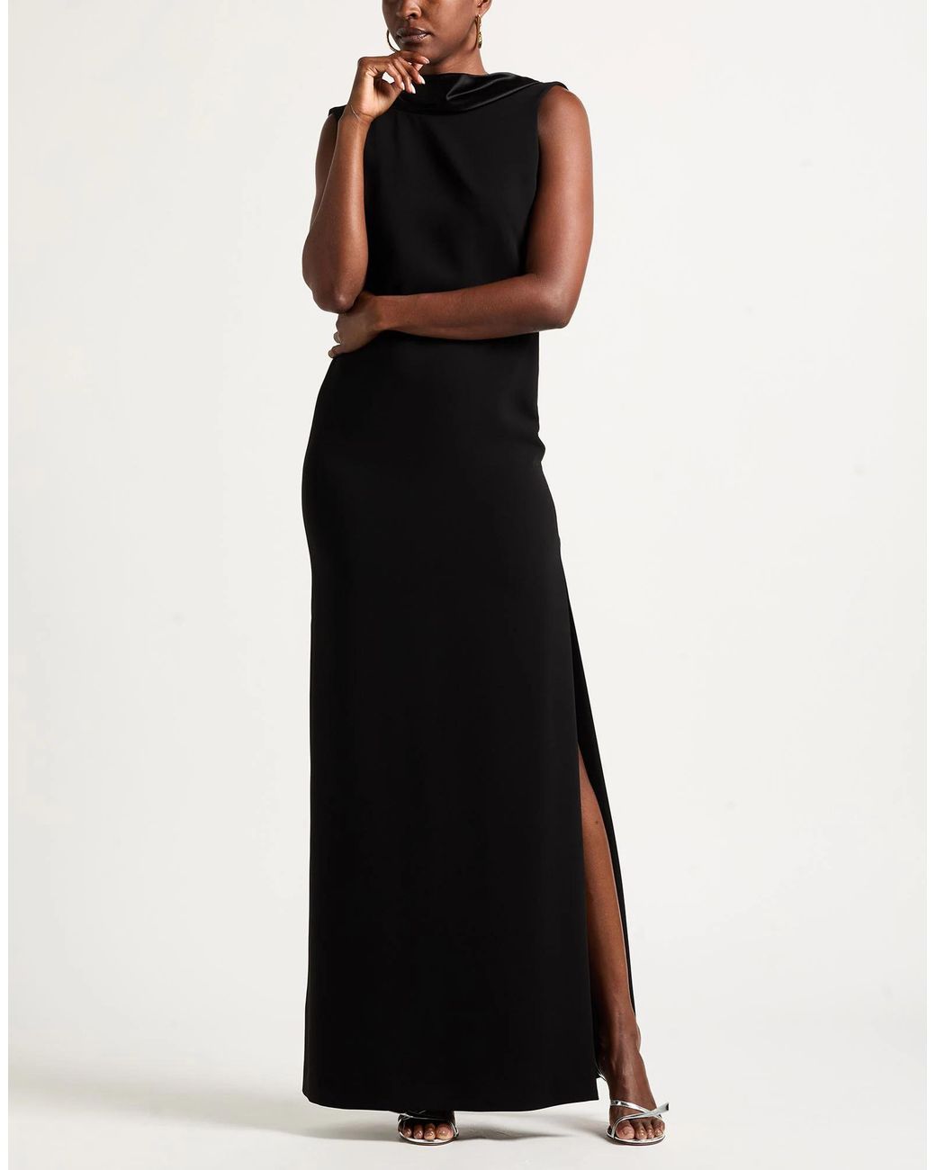 Max Mara Black Solid-Color Sleeveless Dress